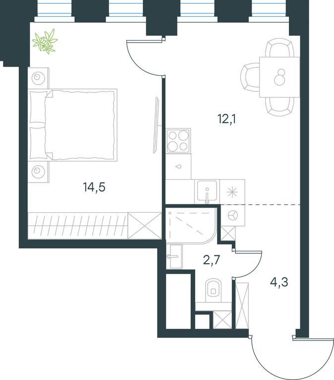 Apartment Sale, 33.6 sq. m. at Level Seligerskaya, Ilmenskiy Drive, 12, Moscow, Russia #1 Apartment Sale, 33.6 sq. m. at Level Seligerskaya, Ilmenskiy Drive, 12, Moscow, Russia #1