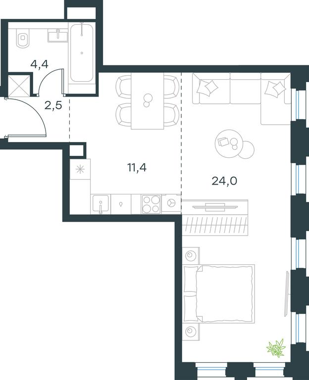 Apartment Sale, 42.3 sq. m. at Level Seligerskaya, Ilmenskiy Drive, 12, Moscow, Russia #1 Apartment Sale, 42.3 sq. m. at Level Seligerskaya, Ilmenskiy Drive, 12, Moscow, Russia #1