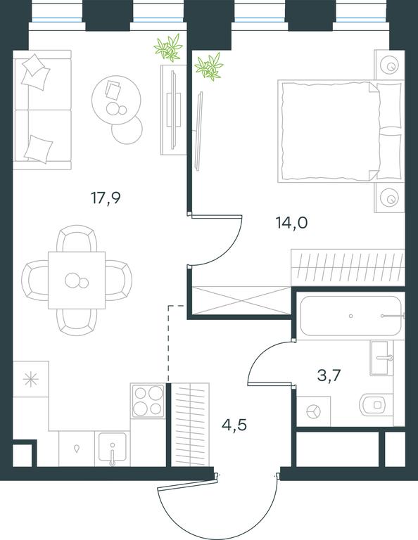 Apartment Sale, 40.1 sq. m. at Level Seligerskaya, Ilmenskiy Drive, 12, Moscow, Russia #1 Apartment Sale, 40.1 sq. m. at Level Seligerskaya, Ilmenskiy Drive, 12, Moscow, Russia #1