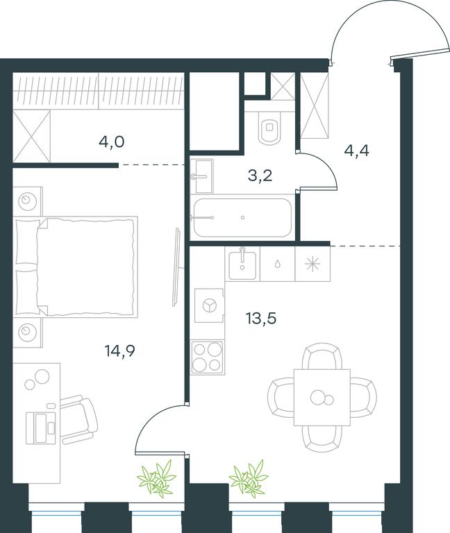 Apartment Sale, 39.8 sq. m. at Level Seligerskaya, Ilmenskiy Drive, 12, Moscow, Russia #1 Apartment Sale, 39.8 sq. m. at Level Seligerskaya, Ilmenskiy Drive, 12, Moscow, Russia #1
