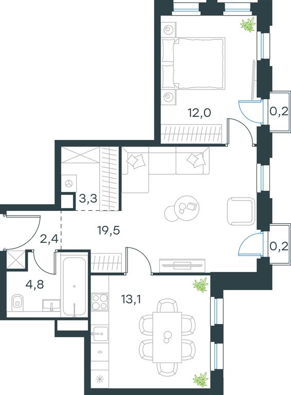 1-BD Apartment Sale, 55.5 sq. m. at Level Seligerskaya, Ilmenskiy Drive, 12, Moscow, Russia #1 1-BD Apartment Sale, 55.5 sq. m. at Level Seligerskaya, Ilmenskiy Drive, 12, Moscow, Russia #1