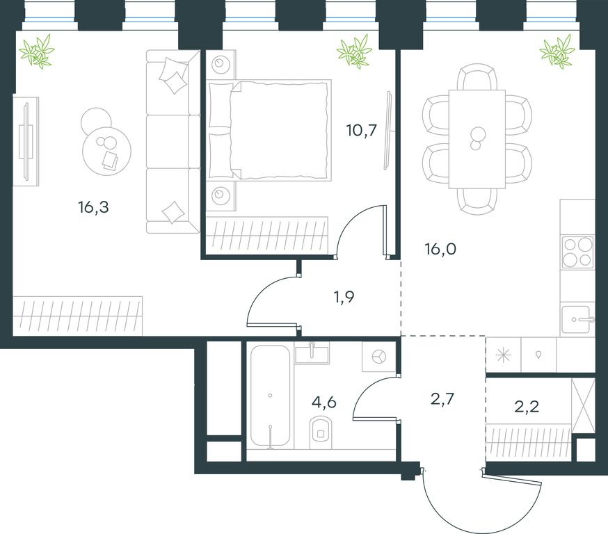 1-BD Apartment Sale, 54.4 sq. m. at Level Seligerskaya, Ilmenskiy Drive, 12, Moscow, Russia #1 1-BD Apartment Sale, 54.4 sq. m. at Level Seligerskaya, Ilmenskiy Drive, 12, Moscow, Russia #1