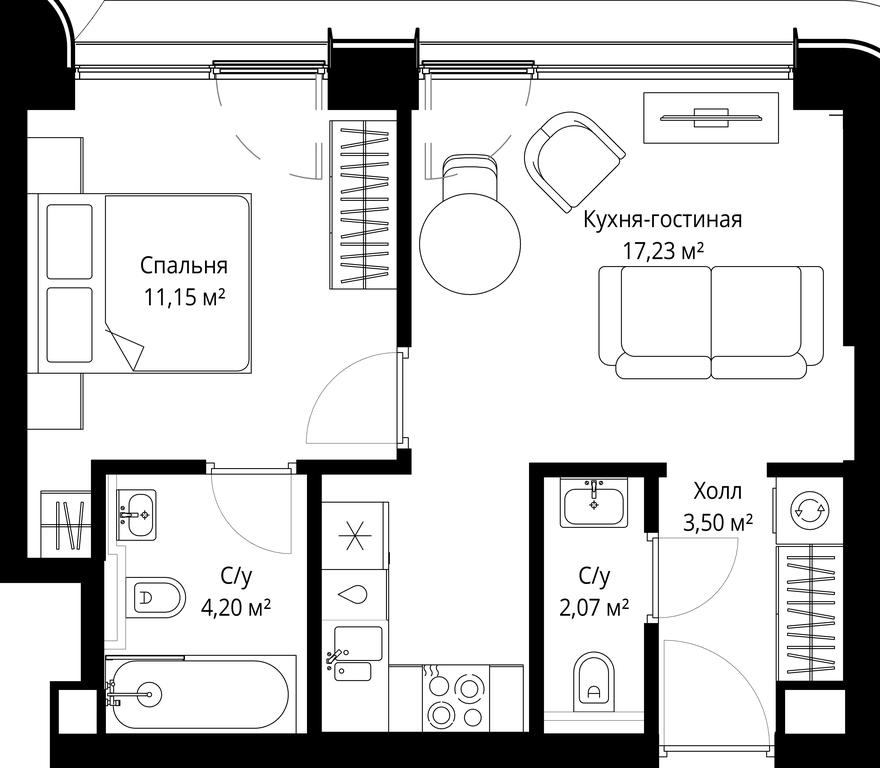 Продажа 1-комн. квартиры, 38,15 м² в ЖК «Сити Бэй (City Bay)», Волоколамское шоссе, 95с3, Москва, Россия #2 Продажа 1-комн. квартиры, 38,15 м² в ЖК «Сити Бэй (City Bay)», Волоколамское шоссе, 95с3, Москва, Россия #2