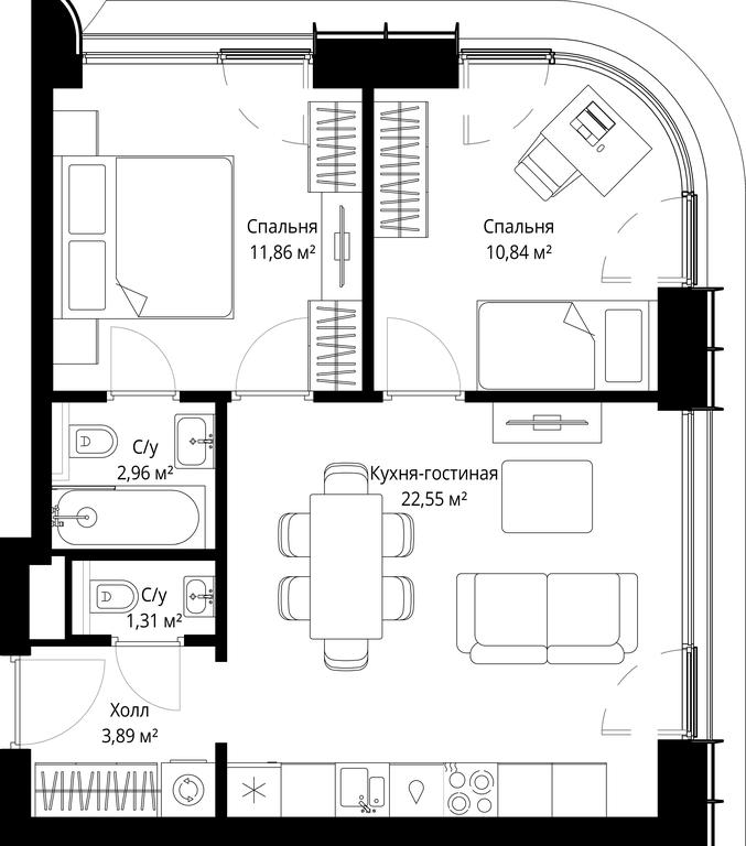 Продажа 2-комн. квартиры, 53,41 м² в ЖК «Сити Бэй (City Bay)», Волоколамское шоссе, 95с3, Москва, Россия #2 Продажа 2-комн. квартиры, 53,41 м² в ЖК «Сити Бэй (City Bay)», Волоколамское шоссе, 95с3, Москва, Россия #2
