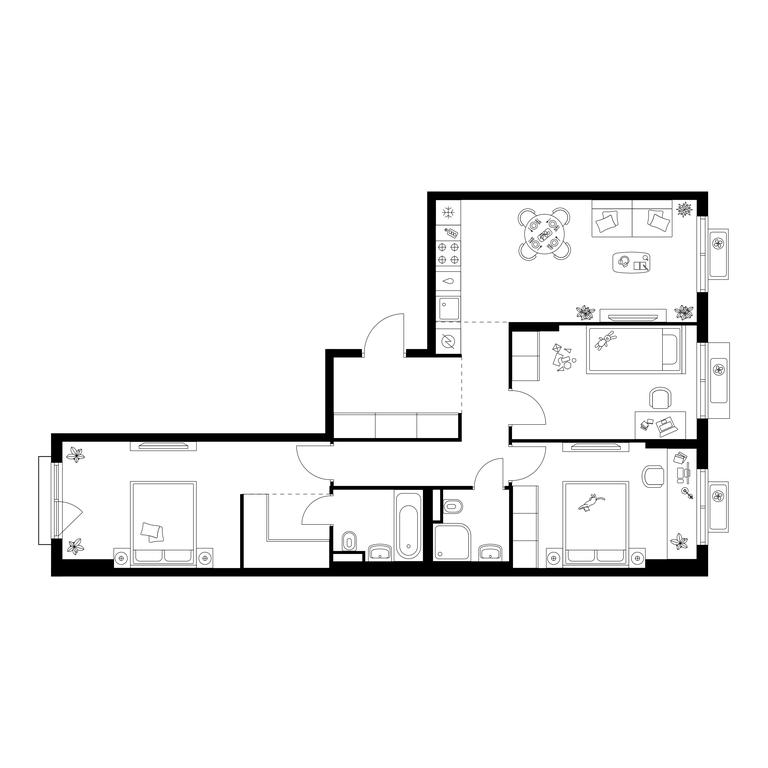3-BD Apartment Sale, 81.1 sq. m. at Ilinskie Luga, Zapovednaya Street, 1, posyolok Ilyinskoye-Usovo, Krasnogorsk City District, Moscow Region, Russia #1 3-BD Apartment Sale, 81.1 sq. m. at Ilinskie Luga, Zapovednaya Street, 1, posyolok Ilyinskoye-Usovo, Krasnogorsk City District, Moscow Region, Russia #1