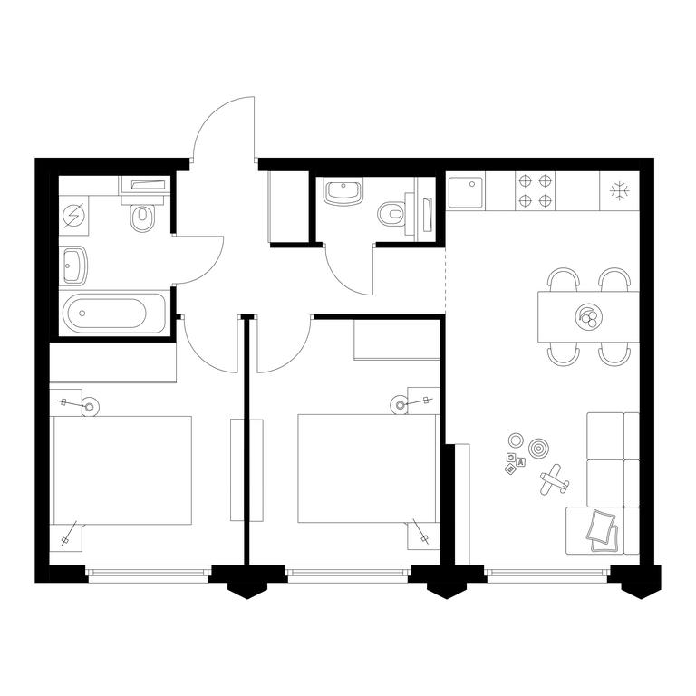 2-BD Apartment Sale, 49.3 sq. m. at Businovskiy Park, Izhorskaya Street, 6с5, Moscow, Russia #1 2-BD Apartment Sale, 49.3 sq. m. at Businovskiy Park, Izhorskaya Street, 6с5, Moscow, Russia #1