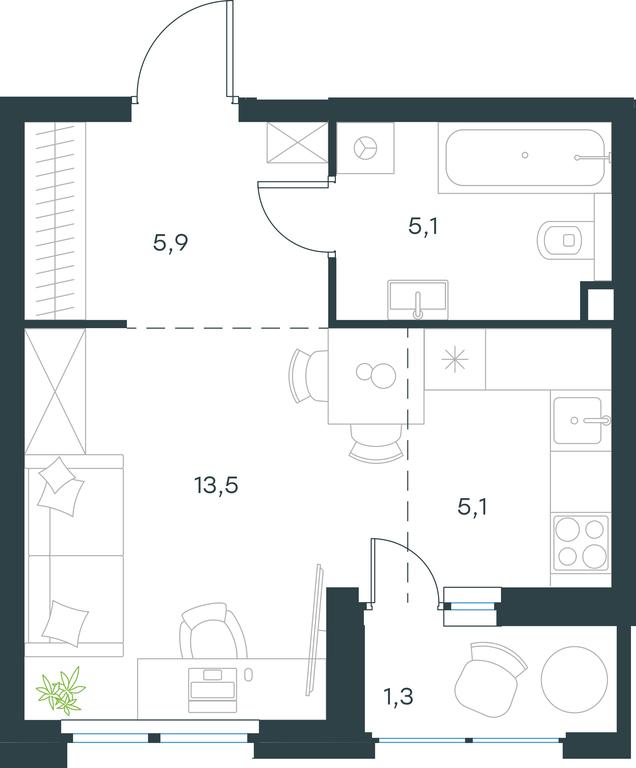 Apartment Sale, 30.9 sq. m. at Gorod V lesu, Gorod V Lesu Residential Complex, Village of Otradnoye, Krasnogorsk Urban District, Moscow Region, Russia #1 Apartment Sale, 30.9 sq. m. at Gorod V lesu, Gorod V Lesu Residential Complex, Village of Otradnoye, Krasnogorsk Urban District, Moscow Region, Russia #1