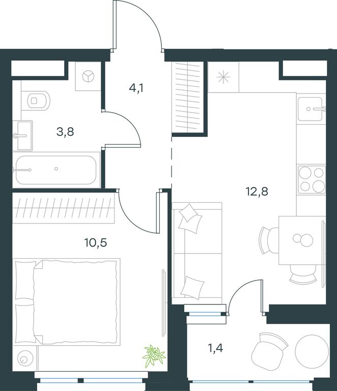 Apartment Sale, 32.6 sq. m. at Gorod V lesu, Gorod V Lesu Residential Complex, Village of Otradnoye, Krasnogorsk Urban District, Moscow Region, Russia #1 Apartment Sale, 32.6 sq. m. at Gorod V lesu, Gorod V Lesu Residential Complex, Village of Otradnoye, Krasnogorsk Urban District, Moscow Region, Russia #1