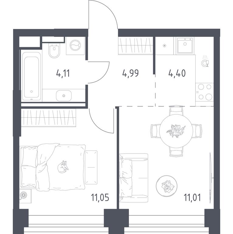 Apartment Sale, 35.56 sq. m. at Nova, Bratyev Fonchenko Street, вл21, Moscow, Russia #1 Apartment Sale, 35.56 sq. m. at Nova, Bratyev Fonchenko Street, вл21, Moscow, Russia #1