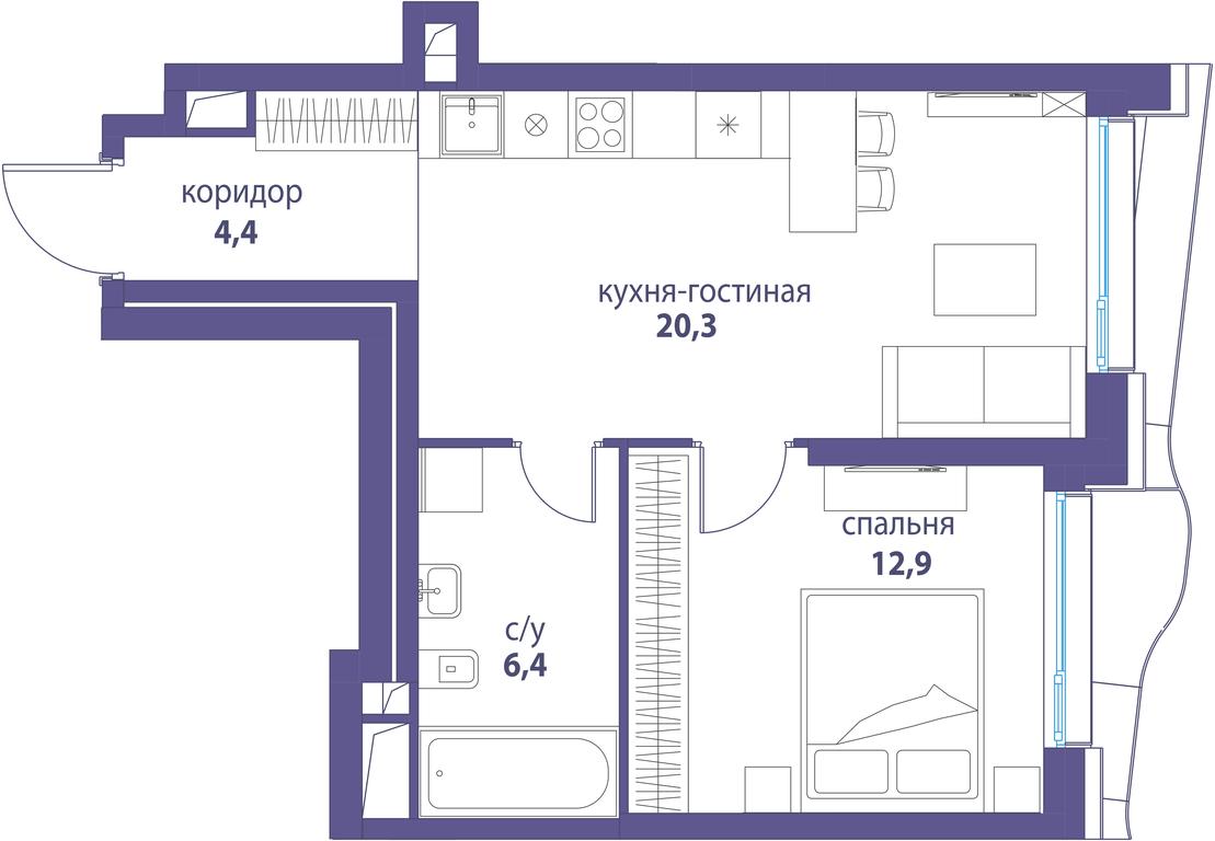 Продажа 2-комн. квартиры, 65 м² в ЖК «Символ», проезд Невельского, 6к1, Москва, Россия #1 Продажа 2-комн. квартиры, 65 м² в ЖК «Символ», проезд Невельского, 6к1, Москва, Россия #1