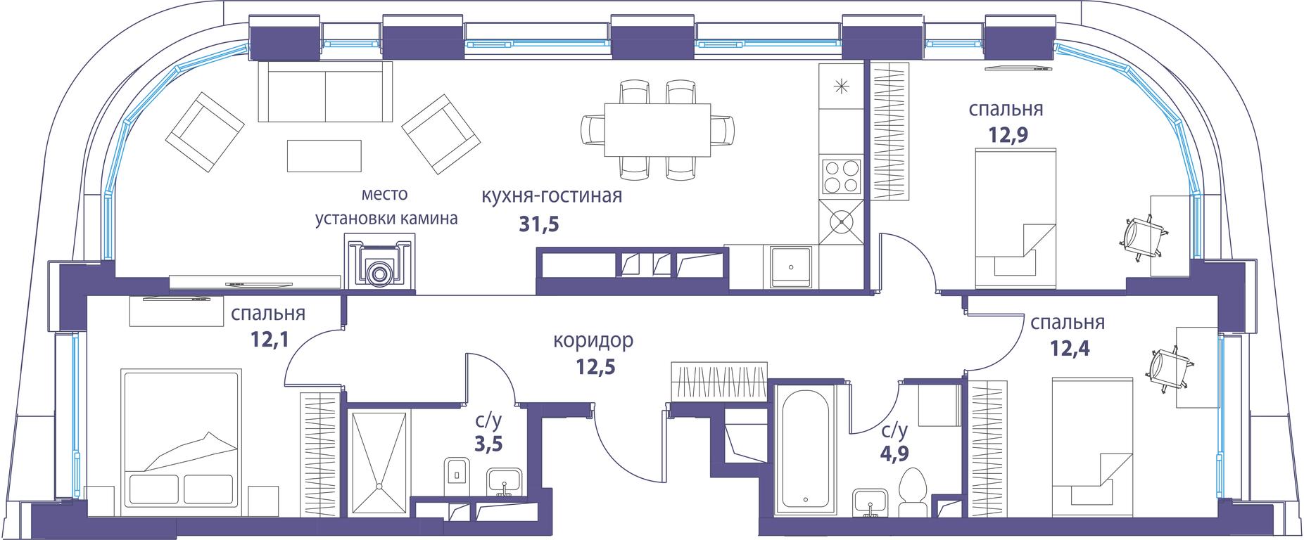 Продажа 2-комн. квартиры, 66,2 м² в ЖК «Символ», проезд Невельского, 6к1, Москва, Россия #1 Продажа 2-комн. квартиры, 66,2 м² в ЖК «Символ», проезд Невельского, 6к1, Москва, Россия #1