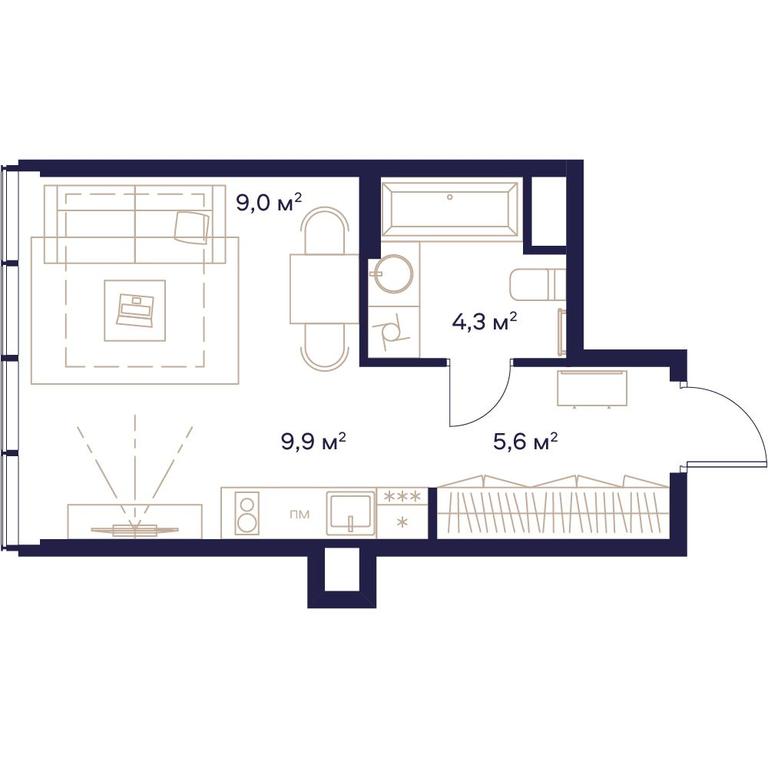 Apartment Sale, 28.8平方米 at Soyuz, Selskokhozyaystvennaya Street, Moscow, Russia #2 Apartment Sale, 28.8平方米 at Soyuz, Selskokhozyaystvennaya Street, Moscow, Russia #2