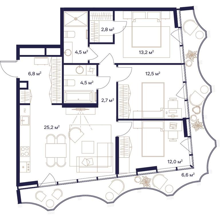 3-BD Apartment Sale, 90.8平方米 at Soyuz, Selskokhozyaystvennaya Street, Moscow, Russia #2 3-BD Apartment Sale, 90.8平方米 at Soyuz, Selskokhozyaystvennaya Street, Moscow, Russia #2