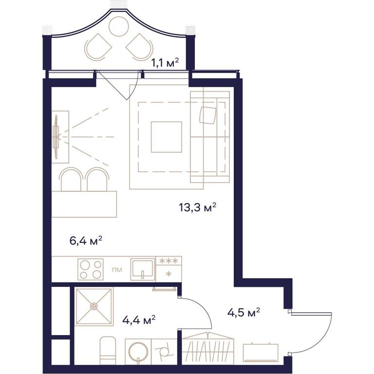 Apartment Sale, 29.7平方米 at Soyuz, Selskokhozyaystvennaya Street, Moscow, Russia #2 Apartment Sale, 29.7平方米 at Soyuz, Selskokhozyaystvennaya Street, Moscow, Russia #2