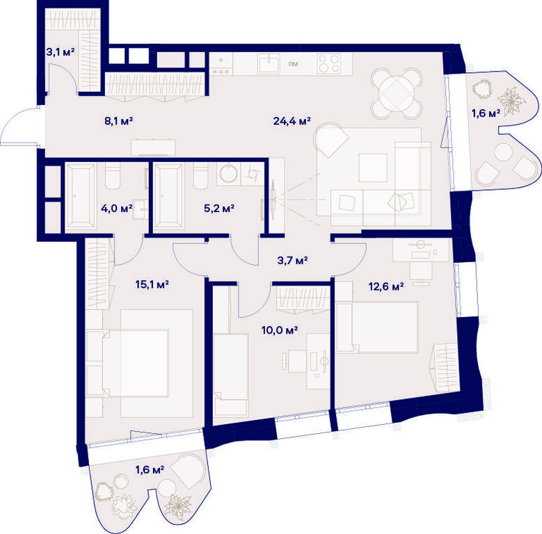 3-BD Apartment Sale, 89.4平方米 at Soyuz, Selskokhozyaystvennaya Street, Moscow, Russia #1 3-BD Apartment Sale, 89.4平方米 at Soyuz, Selskokhozyaystvennaya Street, Moscow, Russia #1