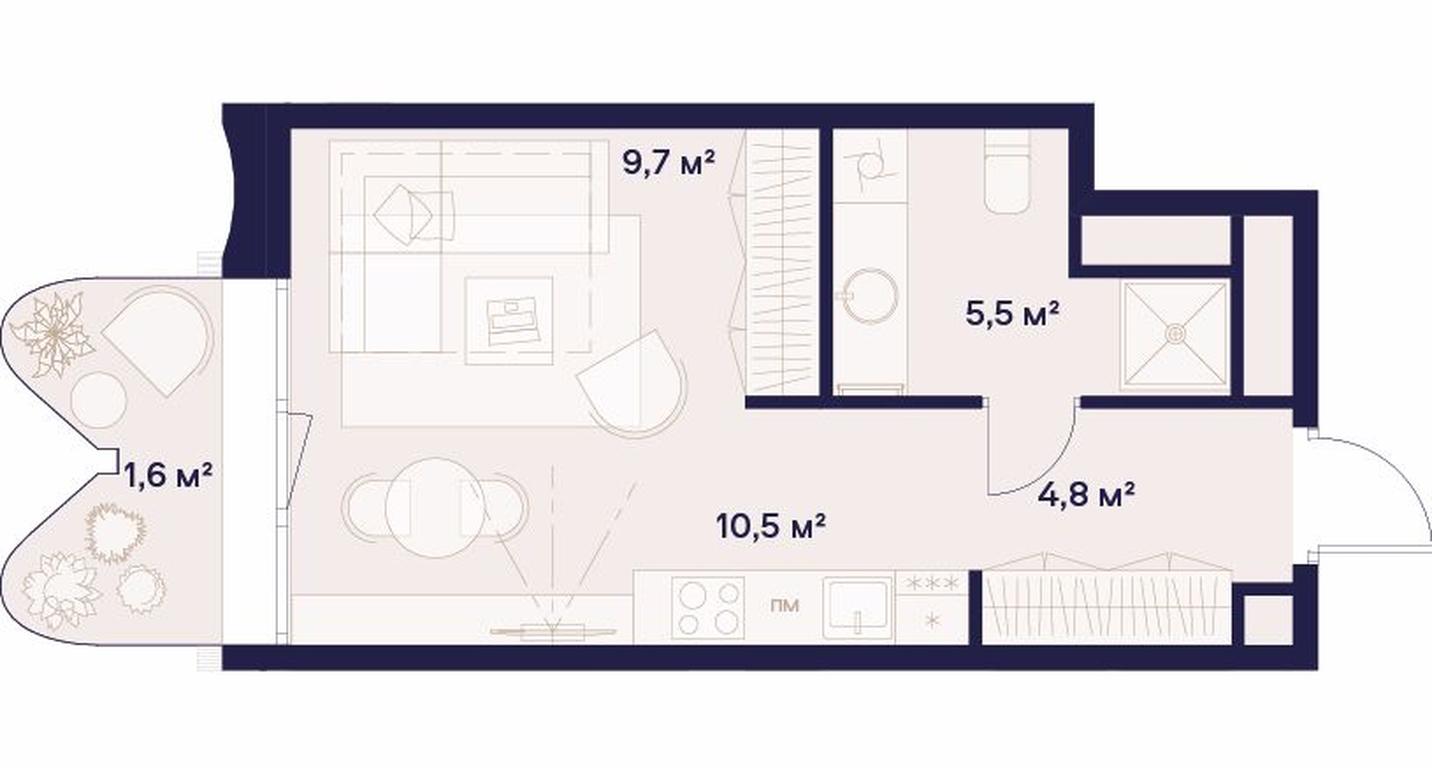 Apartment Sale, 32.1平方米 at Soyuz, Selskokhozyaystvennaya Street, Moscow, Russia #1 Apartment Sale, 32.1平方米 at Soyuz, Selskokhozyaystvennaya Street, Moscow, Russia #1