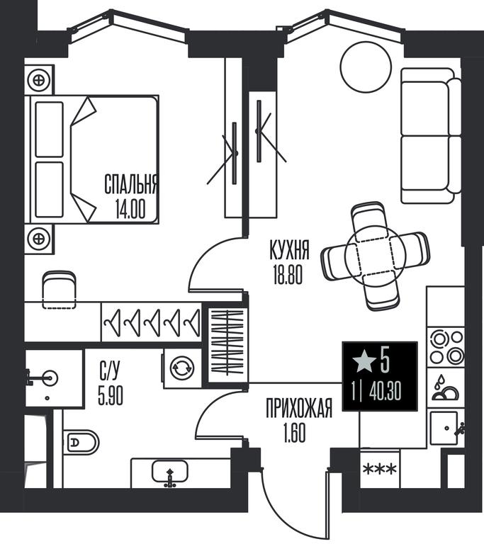 1-BD Apartment Sale, 40.3 sq. m. at Ice Towers, State Nature Reserve of Regional Significance Forest on the Samorodinka River, Moscow, Russia #1 1-BD Apartment Sale, 40.3 sq. m. at Ice Towers, State Nature Reserve of Regional Significance Forest on the Samorodinka River, Moscow, Russia #1