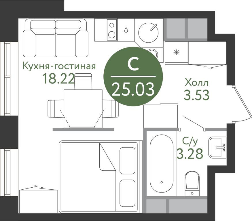 Apartment Sale, 25 sq. m. at Russian Design District (Rashen Dizayn Distrikt), Vatutinki Settlement, Desyonovskoye Settlement, Moscow, Russia #1 Apartment Sale, 25 sq. m. at Russian Design District (Rashen Dizayn Distrikt), Vatutinki Settlement, Desyonovskoye Settlement, Moscow, Russia #1