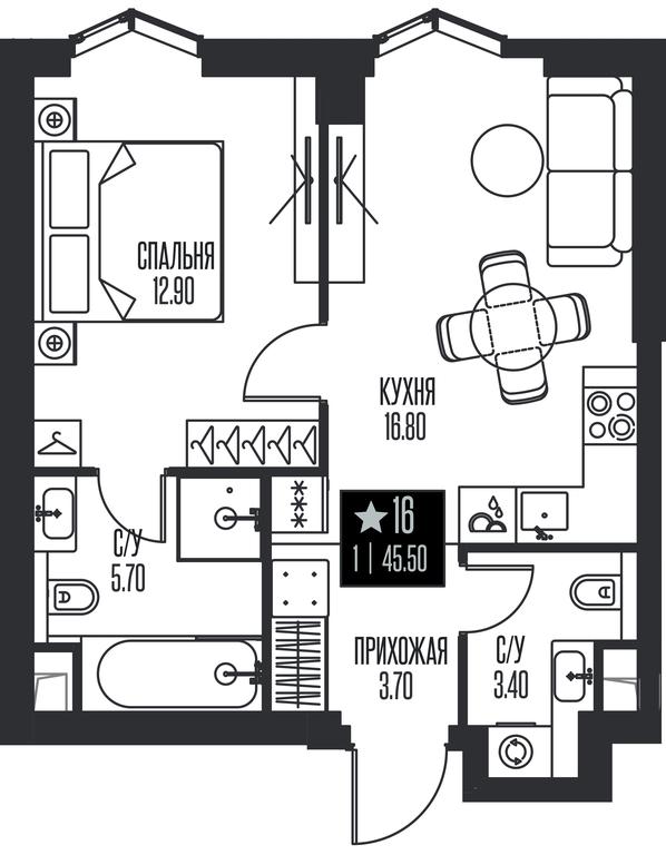 1-BD Apartment Sale, 42.5 sq. m. at Ice Towers, State Nature Reserve of Regional Significance Forest on the Samorodinka River, Moscow, Russia #1 1-BD Apartment Sale, 42.5 sq. m. at Ice Towers, State Nature Reserve of Regional Significance Forest on the Samorodinka River, Moscow, Russia #1