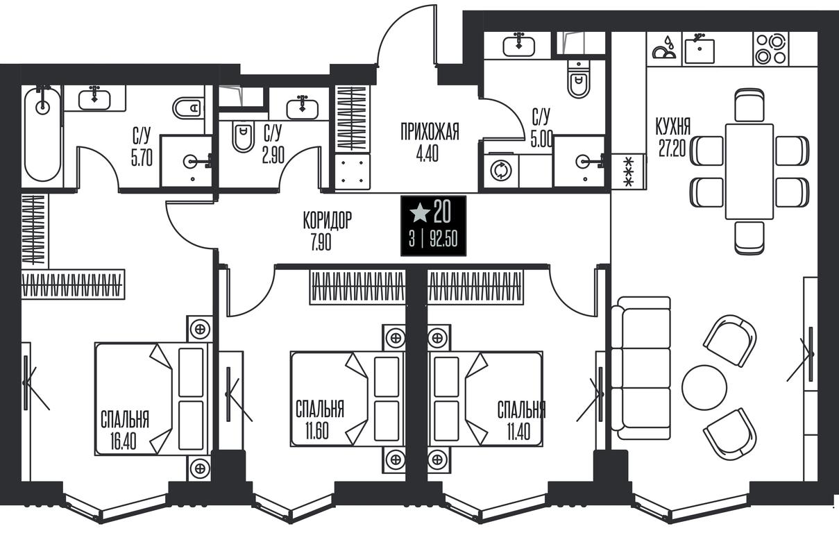 3-BD Apartment Sale, 92.5 sq. m. at Ice Towers, State Nature Reserve of Regional Significance Forest on the Samorodinka River, Moscow, Russia #1 3-BD Apartment Sale, 92.5 sq. m. at Ice Towers, State Nature Reserve of Regional Significance Forest on the Samorodinka River, Moscow, Russia #1