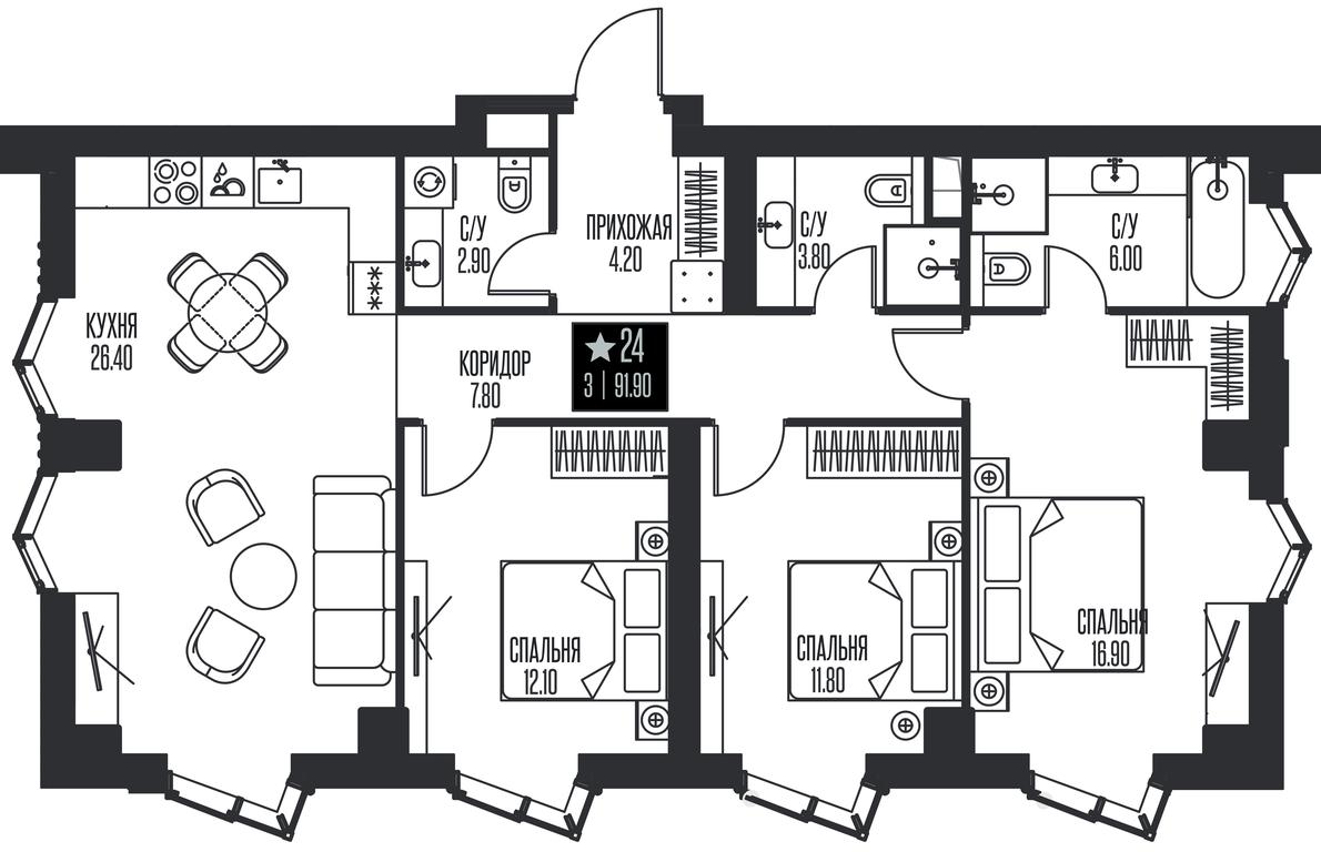 3-BD Apartment Sale, 91.9 sq. m. at Ice Towers, State Nature Reserve of Regional Significance Forest on the Samorodinka River, Moscow, Russia #1 3-BD Apartment Sale, 91.9 sq. m. at Ice Towers, State Nature Reserve of Regional Significance Forest on the Samorodinka River, Moscow, Russia #1