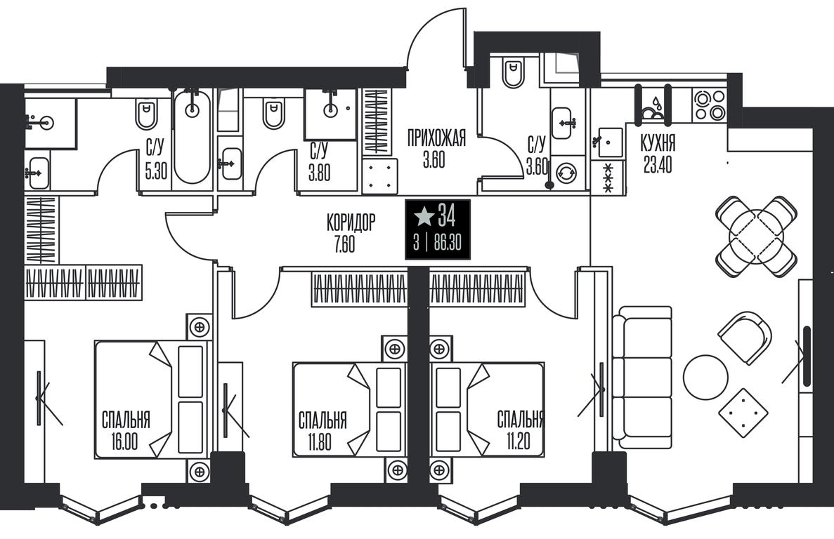 3-BD Apartment Sale, 86.3平方米 at Ice Towers, State Nature Reserve of Regional Significance Forest on the Samorodinka River, Moscow, Russia #1 3-BD Apartment Sale, 86.3平方米 at Ice Towers, State Nature Reserve of Regional Significance Forest on the Samorodinka River, Moscow, Russia #1