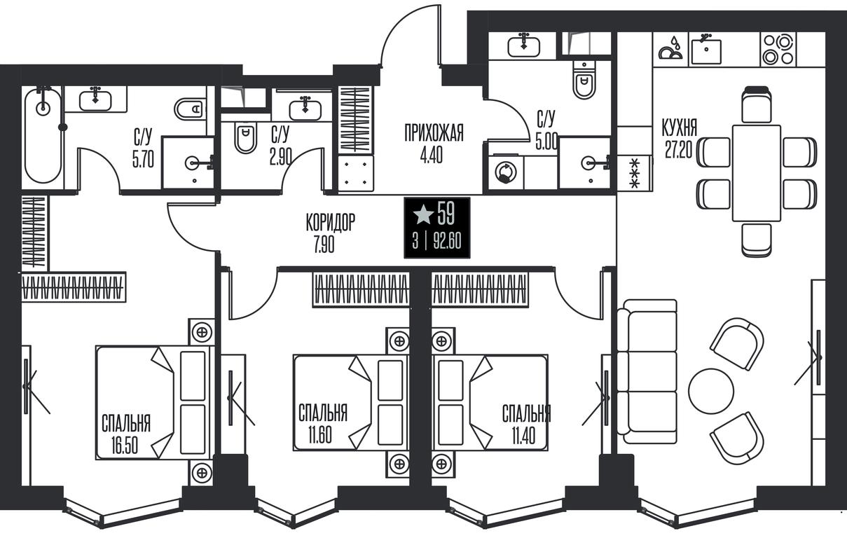 3-BD Apartment Sale, 92.6平方米 at Ice Towers, State Nature Reserve of Regional Significance Forest on the Samorodinka River, Moscow, Russia #1 3-BD Apartment Sale, 92.6平方米 at Ice Towers, State Nature Reserve of Regional Significance Forest on the Samorodinka River, Moscow, Russia #1