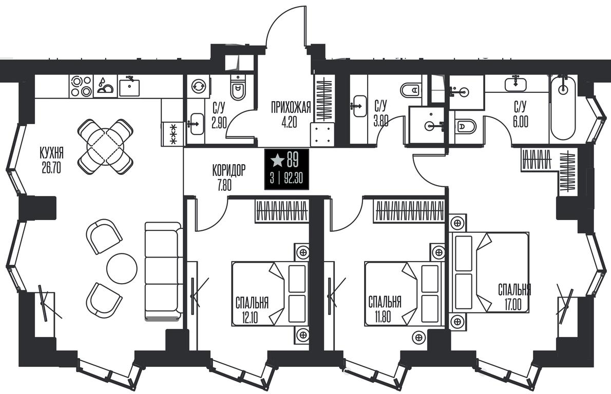 3-BD Apartment Sale, 92.3平方米 at Ice Towers, State Nature Reserve of Regional Significance Forest on the Samorodinka River, Moscow, Russia #1 3-BD Apartment Sale, 92.3平方米 at Ice Towers, State Nature Reserve of Regional Significance Forest on the Samorodinka River, Moscow, Russia #1