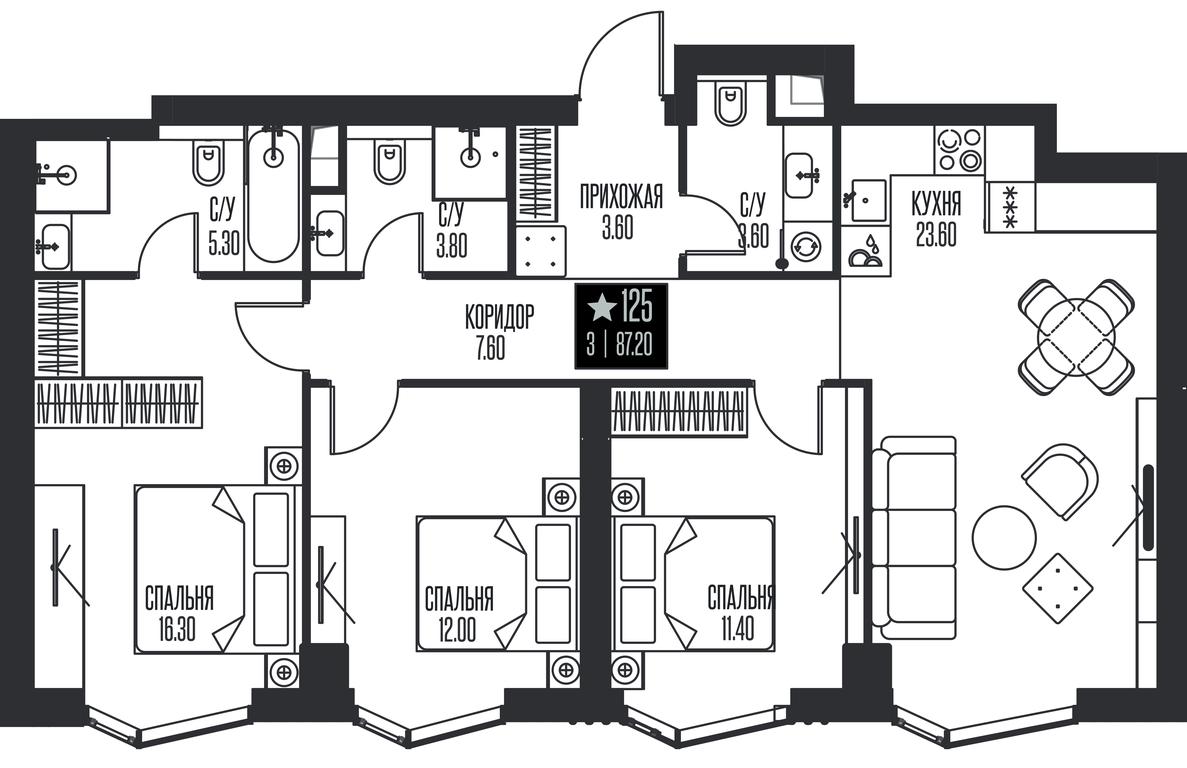3-BD Apartment Sale, 87.2 sq. m. at Ice Towers, State Nature Reserve of Regional Significance Forest on the Samorodinka River, Moscow, Russia #1 3-BD Apartment Sale, 87.2 sq. m. at Ice Towers, State Nature Reserve of Regional Significance Forest on the Samorodinka River, Moscow, Russia #1