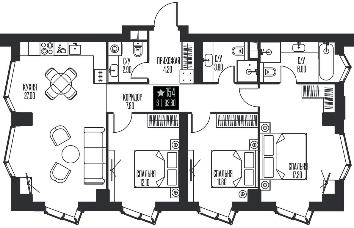 3-BD Apartment Sale, 92.8平方米 at Ice Towers, State Nature Reserve of Regional Significance Forest on the Samorodinka River, Moscow, Russia #1 3-BD Apartment Sale, 92.8平方米 at Ice Towers, State Nature Reserve of Regional Significance Forest on the Samorodinka River, Moscow, Russia #1