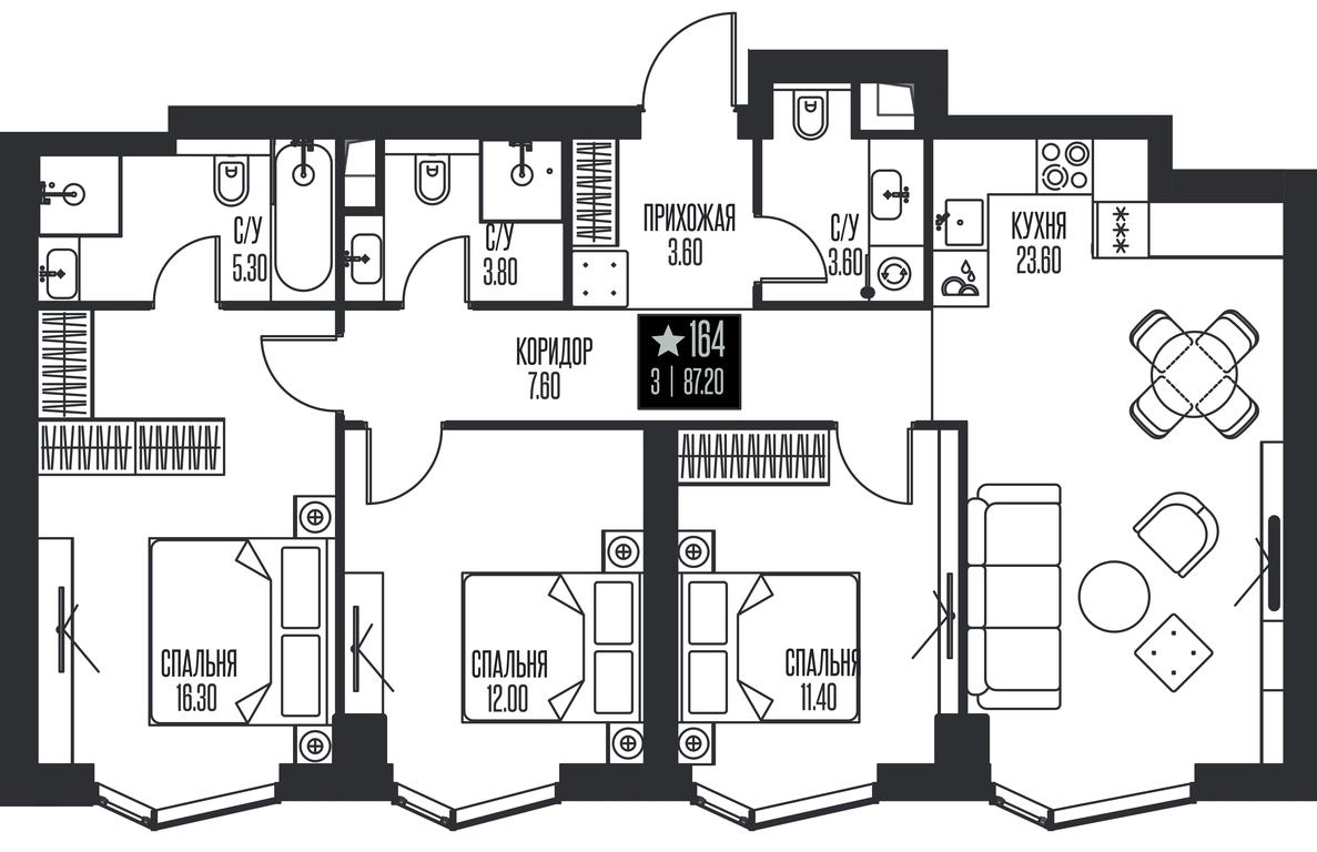 3-BD Apartment Sale, 87.2平方米 at Ice Towers, State Nature Reserve of Regional Significance Forest on the Samorodinka River, Moscow, Russia #1 3-BD Apartment Sale, 87.2平方米 at Ice Towers, State Nature Reserve of Regional Significance Forest on the Samorodinka River, Moscow, Russia #1