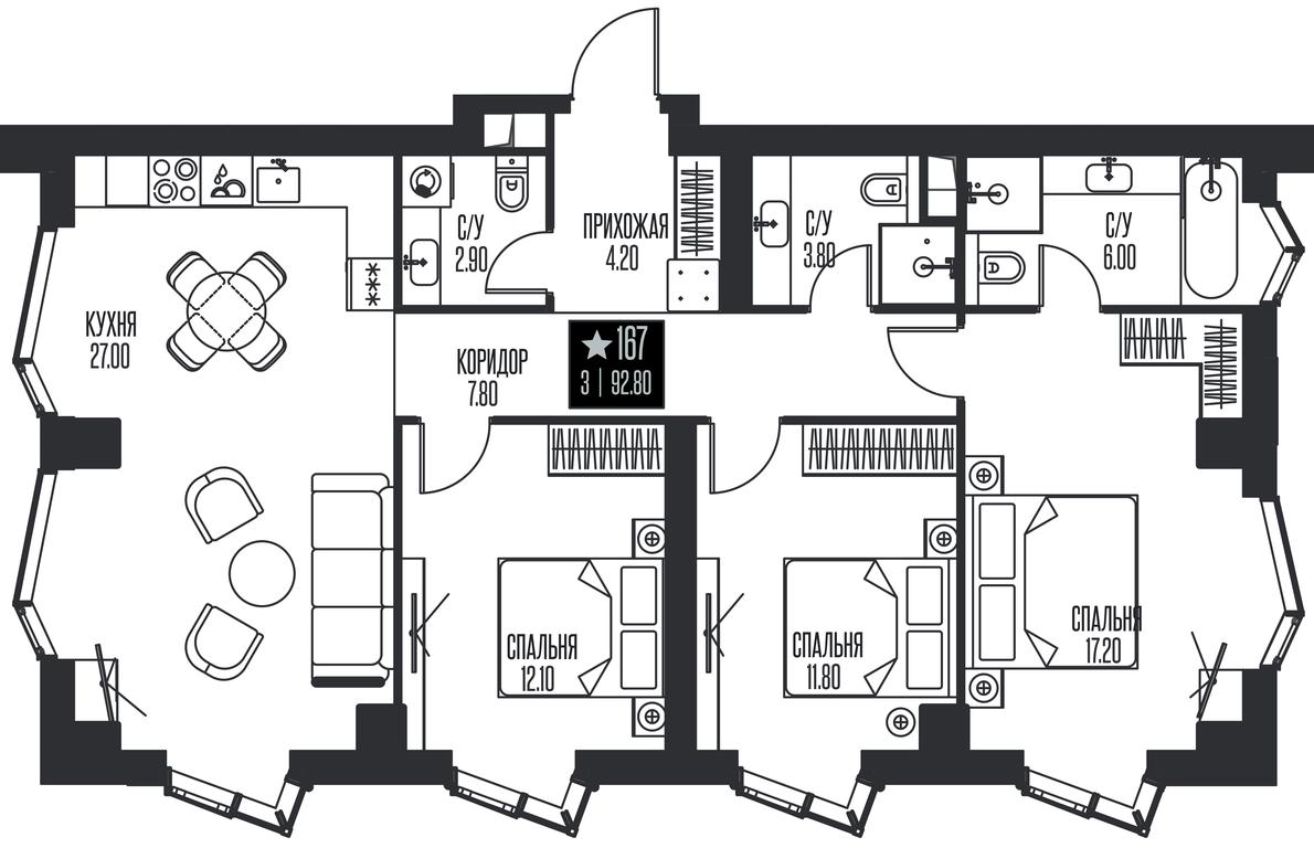 3-BD Apartment Sale, 92.8平方米 at Ice Towers, State Nature Reserve of Regional Significance Forest on the Samorodinka River, Moscow, Russia #1 3-BD Apartment Sale, 92.8平方米 at Ice Towers, State Nature Reserve of Regional Significance Forest on the Samorodinka River, Moscow, Russia #1