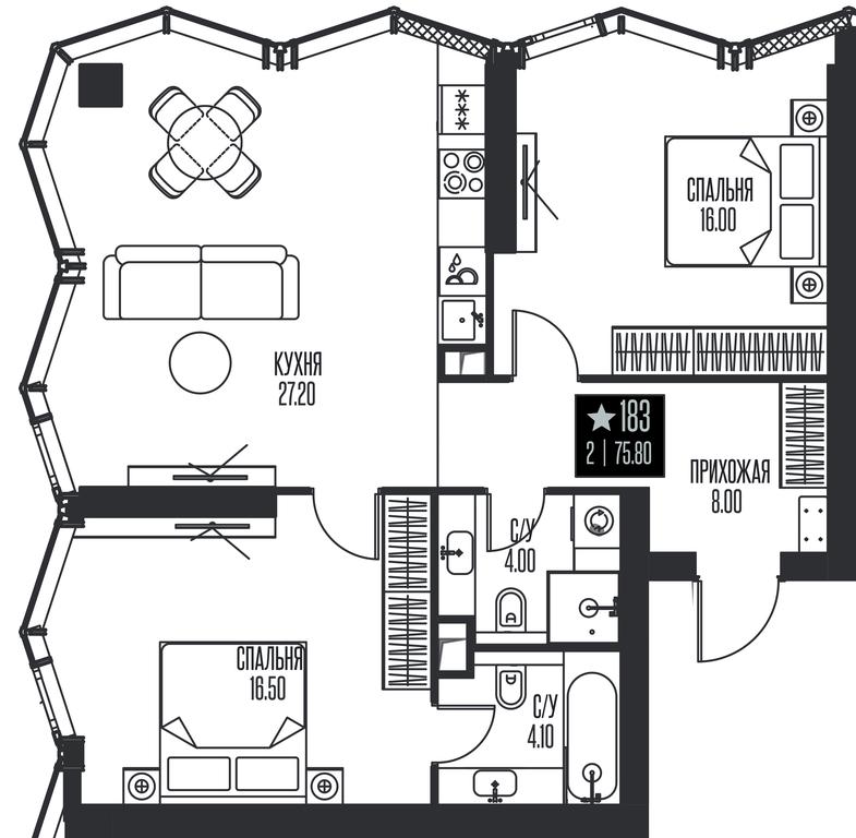 2-BD Apartment Sale, 75.8平方米 at Ice Towers, State Nature Reserve of Regional Significance Forest on the Samorodinka River, Moscow, Russia #1 2-BD Apartment Sale, 75.8平方米 at Ice Towers, State Nature Reserve of Regional Significance Forest on the Samorodinka River, Moscow, Russia #1