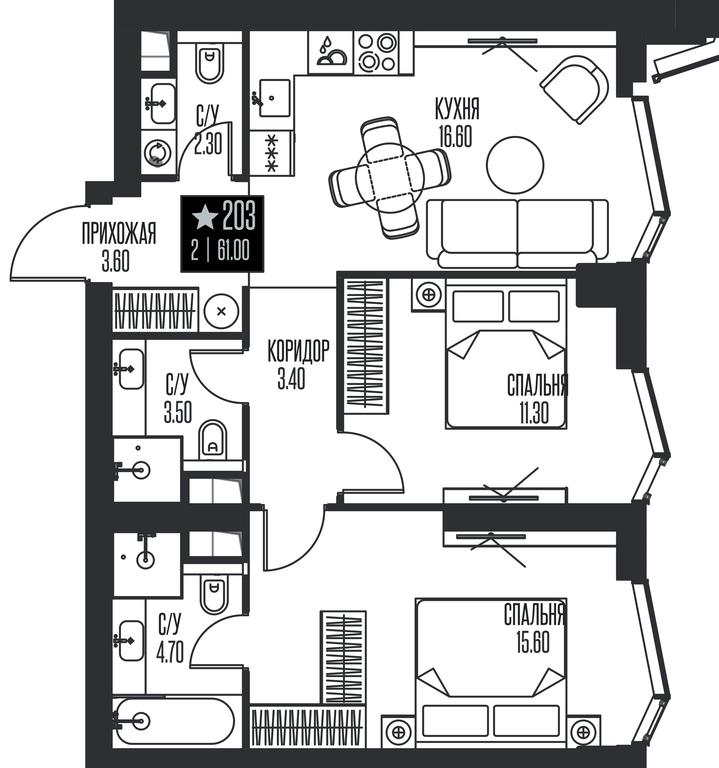 2-BD Apartment Sale, 61 sq. m. at Ice Towers, State Nature Reserve of Regional Significance Forest on the Samorodinka River, Moscow, Russia #1 2-BD Apartment Sale, 61 sq. m. at Ice Towers, State Nature Reserve of Regional Significance Forest on the Samorodinka River, Moscow, Russia #1
