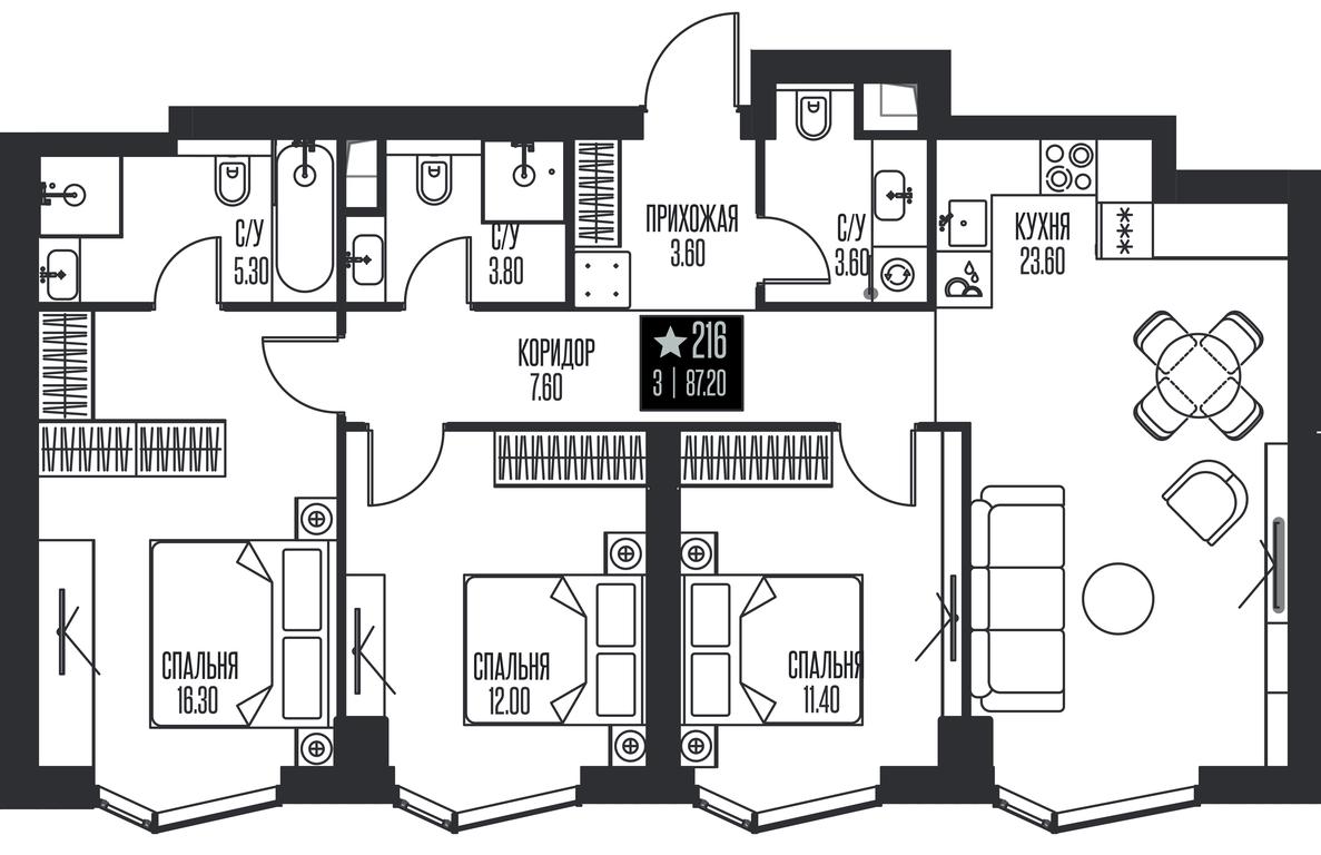 3-BD Apartment Sale, 87.2 sq. m. at Ice Towers, State Nature Reserve of Regional Significance Forest on the Samorodinka River, Moscow, Russia #1 3-BD Apartment Sale, 87.2 sq. m. at Ice Towers, State Nature Reserve of Regional Significance Forest on the Samorodinka River, Moscow, Russia #1