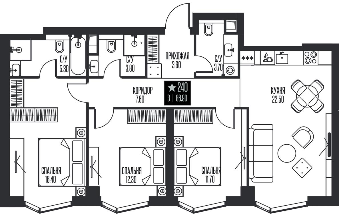 3-BD Apartment Sale, 86.9 sq. m. at Ice Towers, State Nature Reserve of Regional Significance Forest on the Samorodinka River, Moscow, Russia #1 3-BD Apartment Sale, 86.9 sq. m. at Ice Towers, State Nature Reserve of Regional Significance Forest on the Samorodinka River, Moscow, Russia #1
