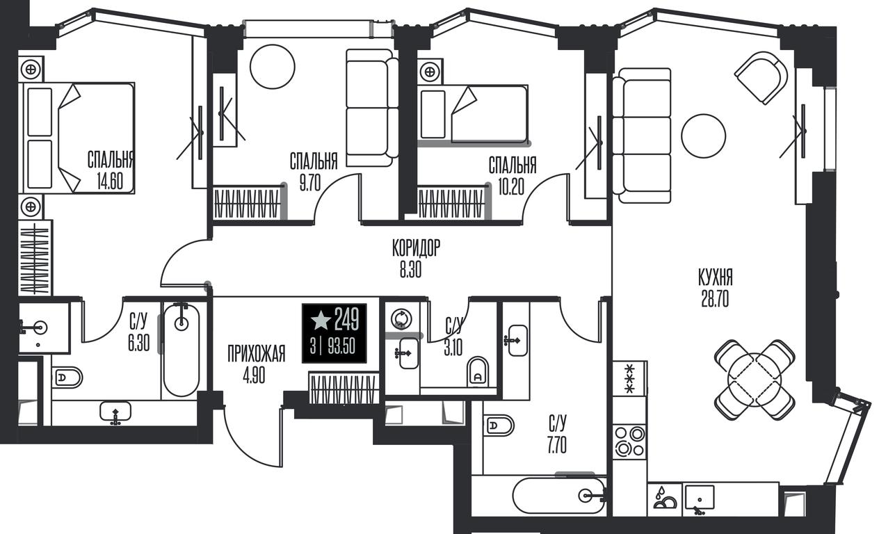 3-BD Apartment Sale, 93.5 sq. m. at Ice Towers, State Nature Reserve of Regional Significance Forest on the Samorodinka River, Moscow, Russia #1 3-BD Apartment Sale, 93.5 sq. m. at Ice Towers, State Nature Reserve of Regional Significance Forest on the Samorodinka River, Moscow, Russia #1