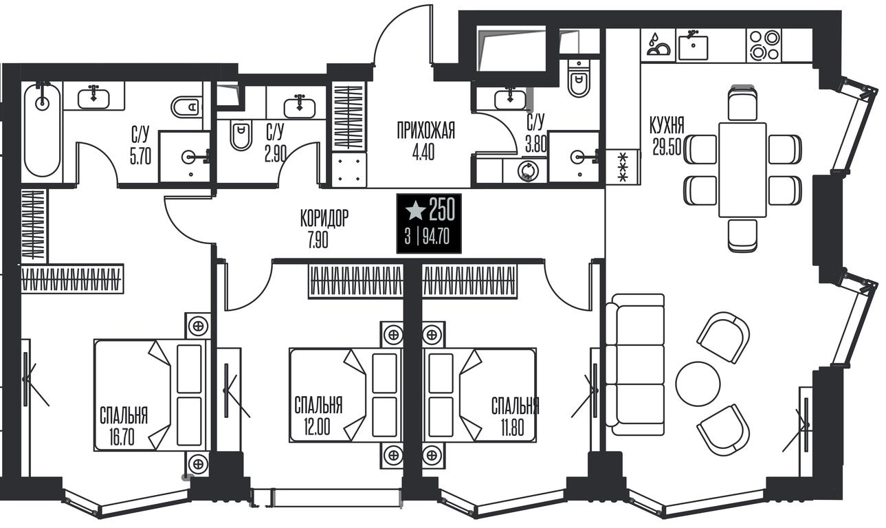 3-BD Apartment Sale, 94.7 sq. m. at Ice Towers, State Nature Reserve of Regional Significance Forest on the Samorodinka River, Moscow, Russia #1 3-BD Apartment Sale, 94.7 sq. m. at Ice Towers, State Nature Reserve of Regional Significance Forest on the Samorodinka River, Moscow, Russia #1