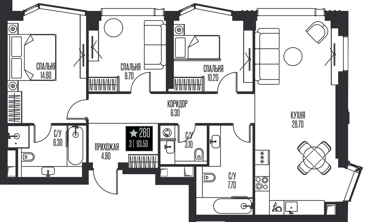 3-BD Apartment Sale, 93.5 sq. m. at Ice Towers, State Nature Reserve of Regional Significance Forest on the Samorodinka River, Moscow, Russia #1 3-BD Apartment Sale, 93.5 sq. m. at Ice Towers, State Nature Reserve of Regional Significance Forest on the Samorodinka River, Moscow, Russia #1