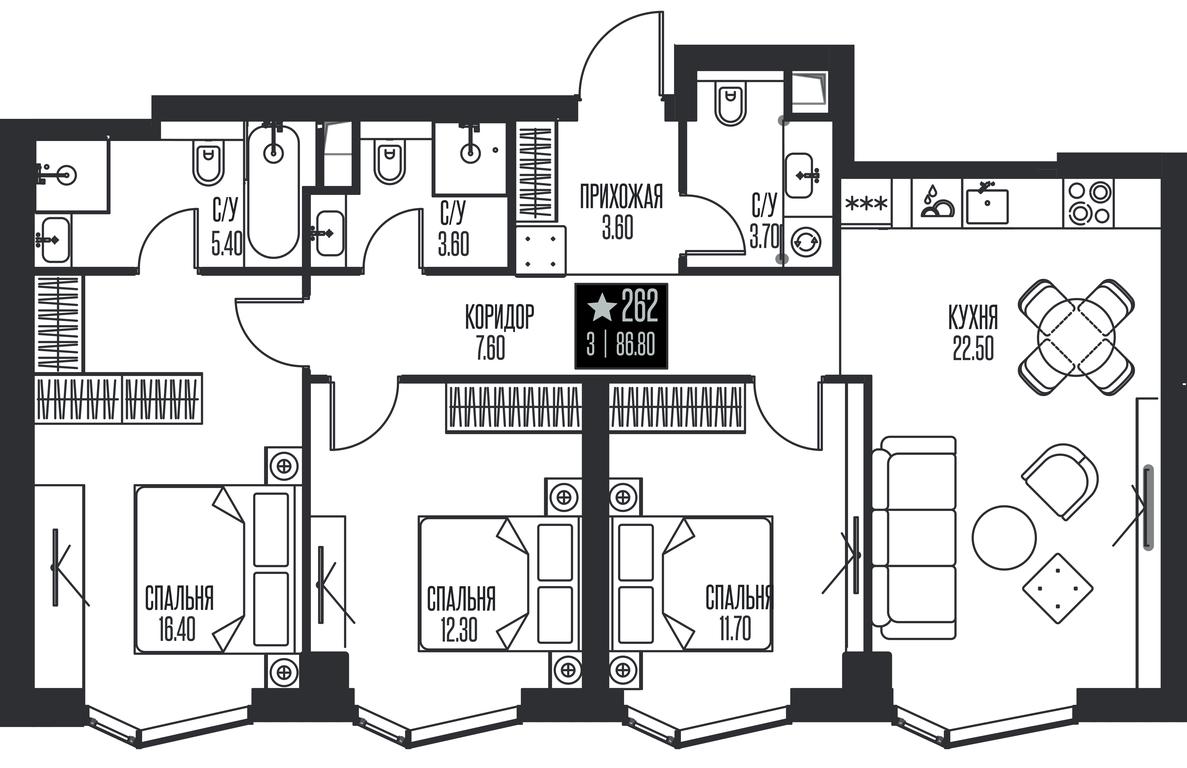3-BD Apartment Sale, 86.8 sq. m. at Ice Towers, State Nature Reserve of Regional Significance Forest on the Samorodinka River, Moscow, Russia #1 3-BD Apartment Sale, 86.8 sq. m. at Ice Towers, State Nature Reserve of Regional Significance Forest on the Samorodinka River, Moscow, Russia #1