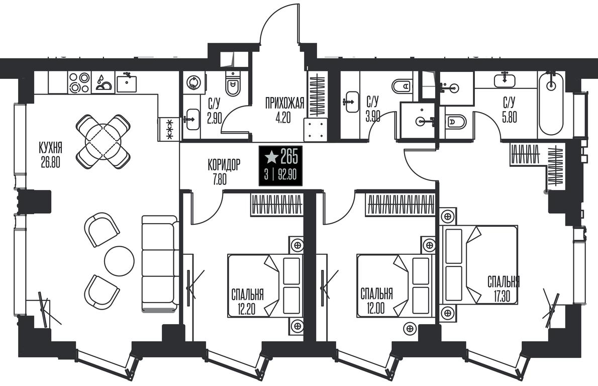 3-BD Apartment Sale, 92.9平方米 at Ice Towers, State Nature Reserve of Regional Significance Forest on the Samorodinka River, Moscow, Russia #1 3-BD Apartment Sale, 92.9平方米 at Ice Towers, State Nature Reserve of Regional Significance Forest on the Samorodinka River, Moscow, Russia #1