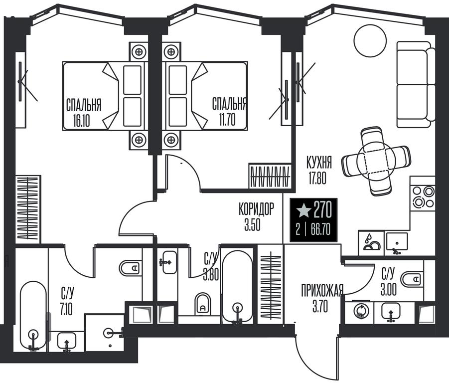 2-BD Apartment Sale, 66.7平方米 at Ice Towers, State Nature Reserve of Regional Significance Forest on the Samorodinka River, Moscow, Russia #1 2-BD Apartment Sale, 66.7平方米 at Ice Towers, State Nature Reserve of Regional Significance Forest on the Samorodinka River, Moscow, Russia #1