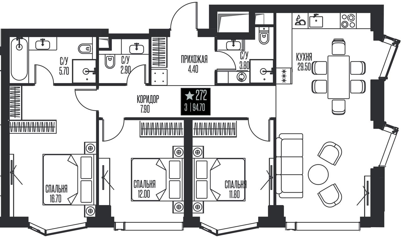 3-BD Apartment Sale, 94.7 sq. m. at Ice Towers, State Nature Reserve of Regional Significance Forest on the Samorodinka River, Moscow, Russia #1 3-BD Apartment Sale, 94.7 sq. m. at Ice Towers, State Nature Reserve of Regional Significance Forest on the Samorodinka River, Moscow, Russia #1