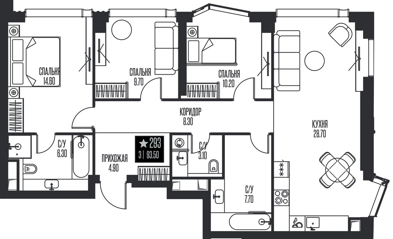 3-BD Apartment Sale, 93.5平方米 at Ice Towers, State Nature Reserve of Regional Significance Forest on the Samorodinka River, Moscow, Russia #1 3-BD Apartment Sale, 93.5平方米 at Ice Towers, State Nature Reserve of Regional Significance Forest on the Samorodinka River, Moscow, Russia #1