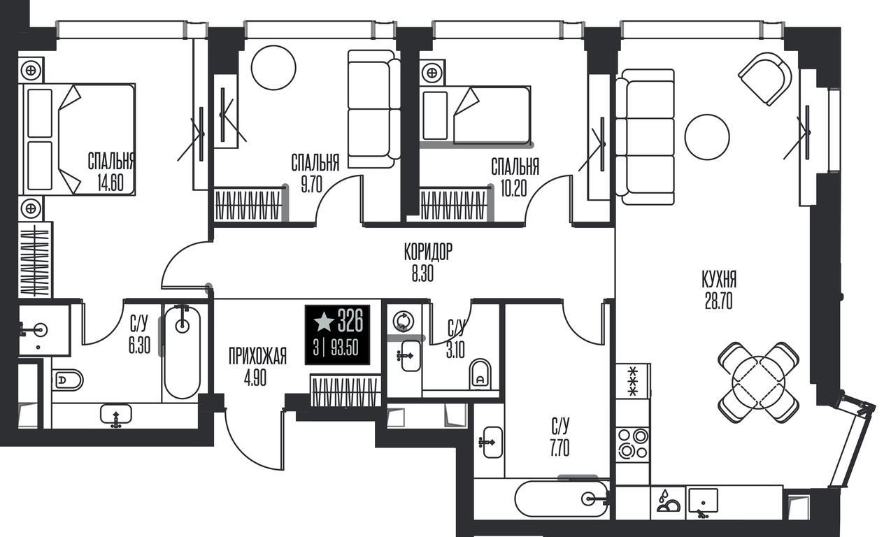 3-BD Apartment Sale, 93.5平方米 at Ice Towers, State Nature Reserve of Regional Significance Forest on the Samorodinka River, Moscow, Russia #1 3-BD Apartment Sale, 93.5平方米 at Ice Towers, State Nature Reserve of Regional Significance Forest on the Samorodinka River, Moscow, Russia #1