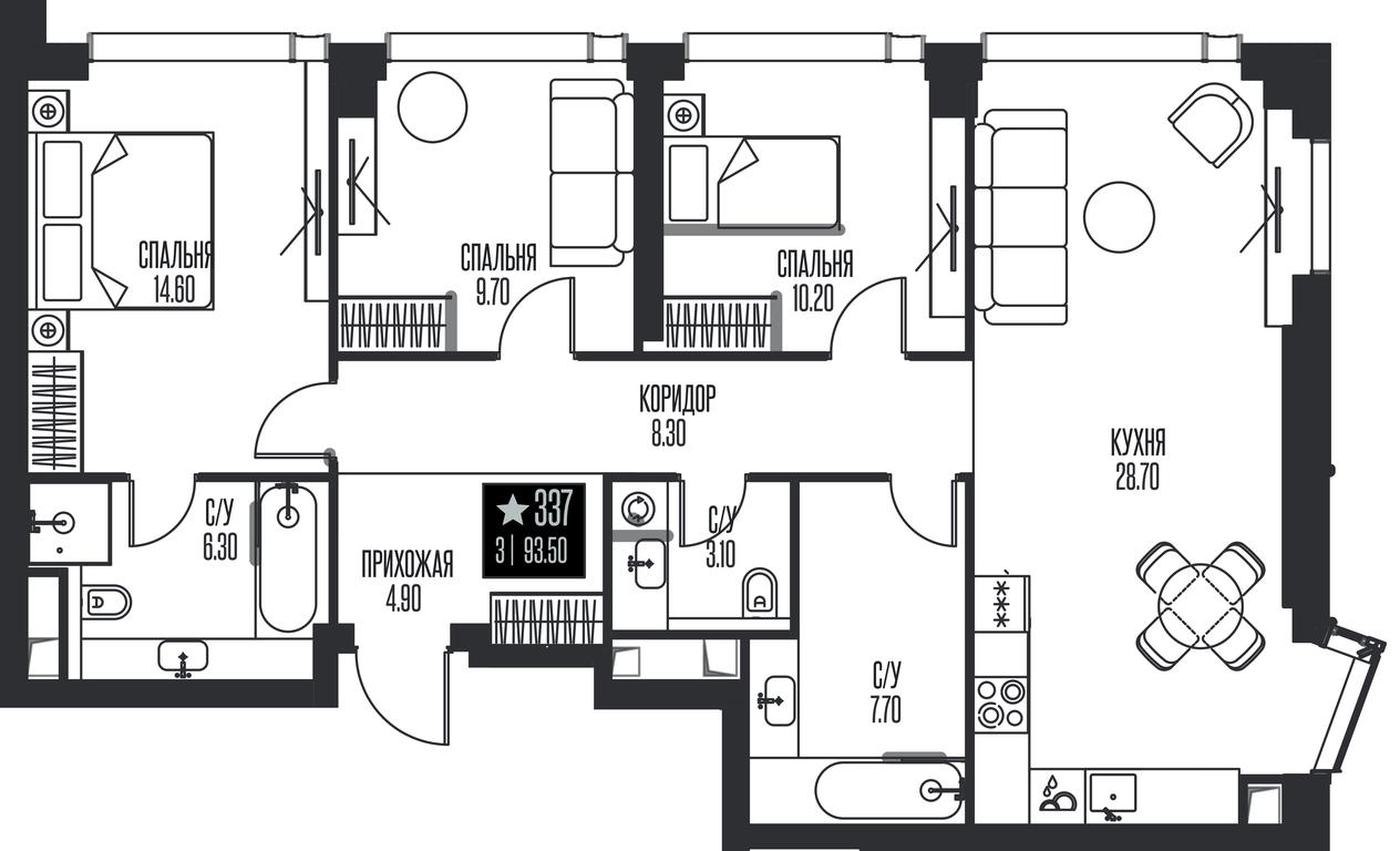 3-BD Apartment Sale, 93.5平方米 at Ice Towers, State Nature Reserve of Regional Significance Forest on the Samorodinka River, Moscow, Russia #1 3-BD Apartment Sale, 93.5平方米 at Ice Towers, State Nature Reserve of Regional Significance Forest on the Samorodinka River, Moscow, Russia #1