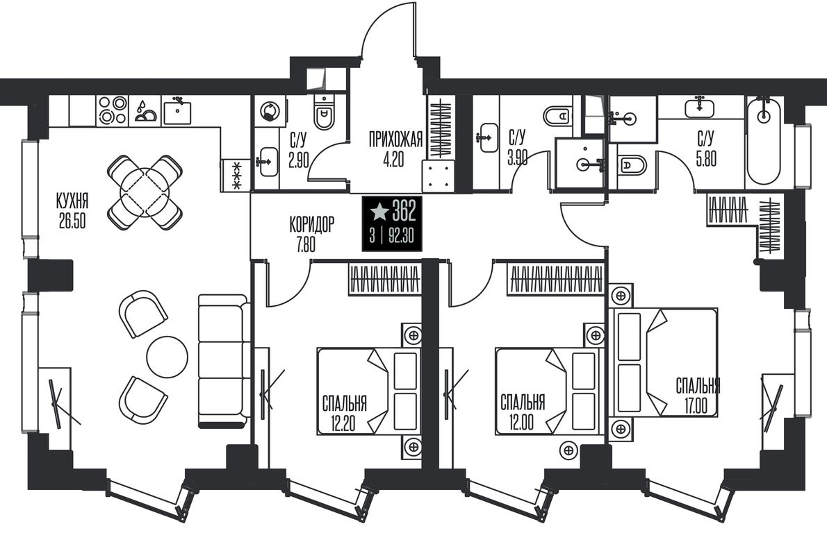 3-BD Apartment Sale, 92.3 sq. m. at Ice Towers, State Nature Reserve of Regional Significance Forest on the Samorodinka River, Moscow, Russia #1 3-BD Apartment Sale, 92.3 sq. m. at Ice Towers, State Nature Reserve of Regional Significance Forest on the Samorodinka River, Moscow, Russia #1