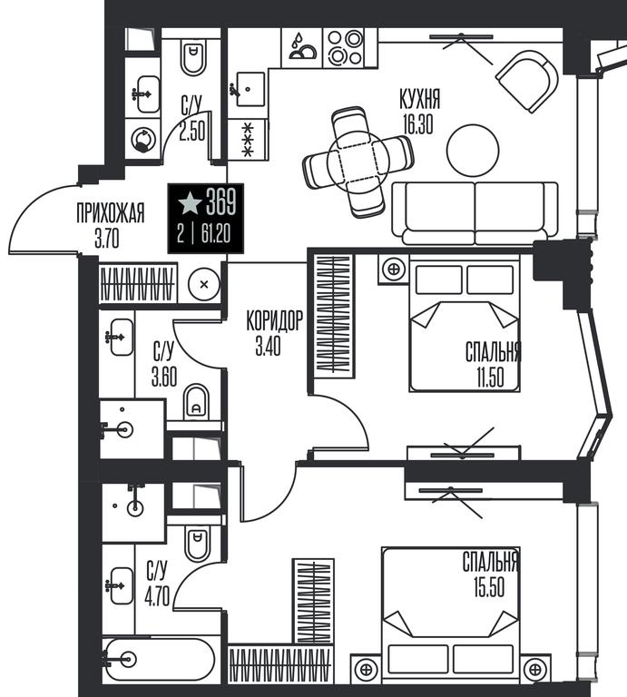 2-BD Apartment Sale, 61.2平方米 at Ice Towers, State Nature Reserve of Regional Significance Forest on the Samorodinka River, Moscow, Russia #1 2-BD Apartment Sale, 61.2平方米 at Ice Towers, State Nature Reserve of Regional Significance Forest on the Samorodinka River, Moscow, Russia #1