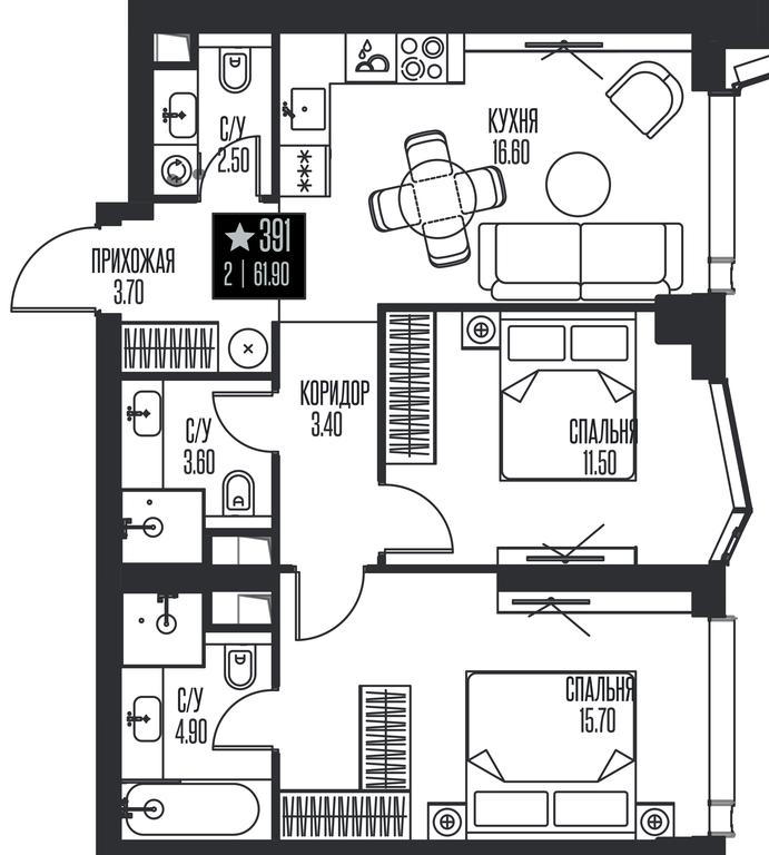 2-BD Apartment Sale, 61.9 sq. m. at Ice Towers, State Nature Reserve of Regional Significance Forest on the Samorodinka River, Moscow, Russia #1 2-BD Apartment Sale, 61.9 sq. m. at Ice Towers, State Nature Reserve of Regional Significance Forest on the Samorodinka River, Moscow, Russia #1