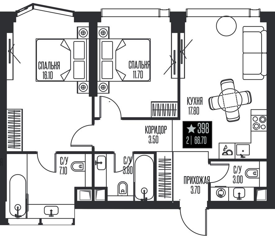 2-BD Apartment Sale, 66.7平方米 at Ice Towers, State Nature Reserve of Regional Significance Forest on the Samorodinka River, Moscow, Russia #1 2-BD Apartment Sale, 66.7平方米 at Ice Towers, State Nature Reserve of Regional Significance Forest on the Samorodinka River, Moscow, Russia #1